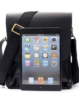 Мужская сумка через плечо polo videng барсетка сумка-планшет часы в подарок коричневый5 фото