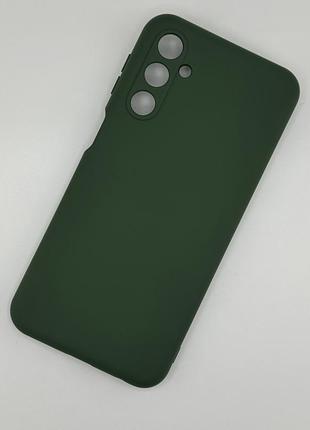 Силіконовий чохол для samsung m34 (m346) soft silicone case full темно-зелений (бампер)