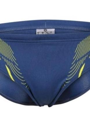 Плавки-сліпи для хлопців arena swim briefs graphic синій, жовтий діт 140см