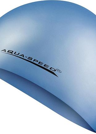 Шапка для плавання aqua speed mega 100-02 блакитний уні osfm
