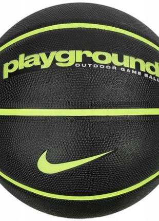 М'яч баскетбольний nike everyday playground 8p deflated black/volt/volt size 7