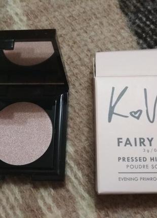 Хайлайтер перлинно рожевий kvossnyc k voss fairy dust pressed highlighter in moonlight2 фото