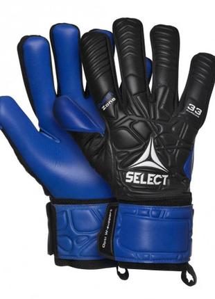 Рукавички воротарські select goalkeeper gloves 33 allround чорний, синій уні 9,5 (19,5 см)