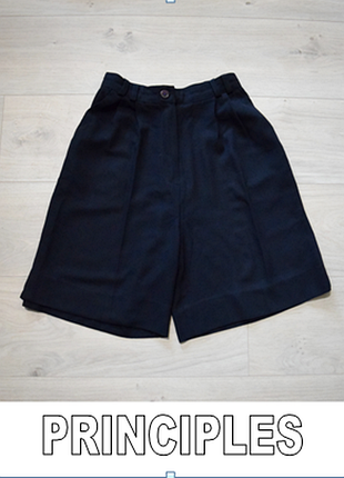 Фактурні довгі чорні шорти кюлоти зі стрілками principles розмір