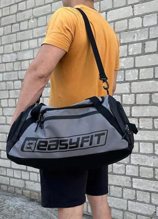 Спортивна сумка easyfit sb1 45 л сіра6 фото