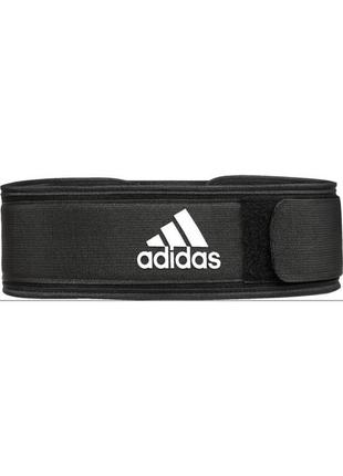 Пояс для важкої атлетики adidas essential weightlifting belt чорний уні xl (94 - 120 см)1 фото
