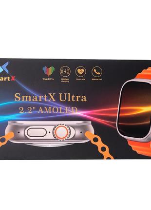 Смарт годинник водонепроникний smartx8 ultra для чоловіків і жінок / дзвінки (android, ios)9 фото