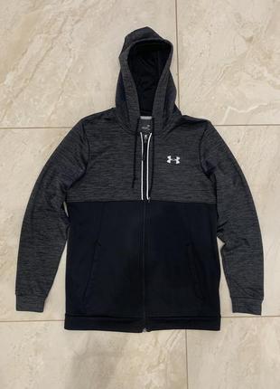 Спортивная кофта under armour черная худи на замок серая