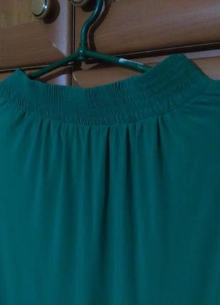 Классная юбка макси изумрудного цвета.5 фото