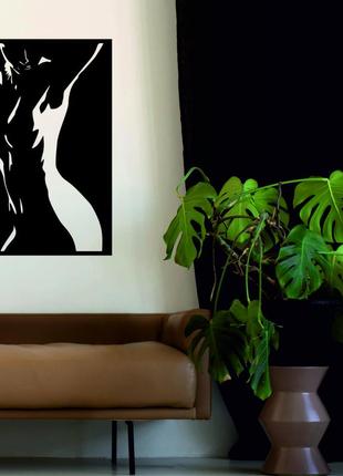 Декоративне настінне панно «силует жінки», декор на стіну4 фото