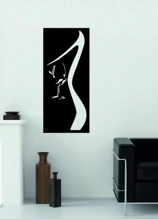 Декоративне настінне панно «силует жінки», декор на стіну2 фото