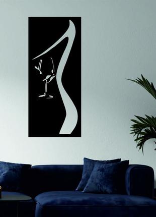 Декоративне настінне панно «силует жінки», декор на стіну3 фото