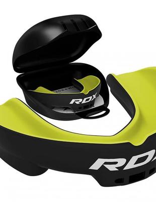 Капа боксерська rdx gel 3d pro black/green junior