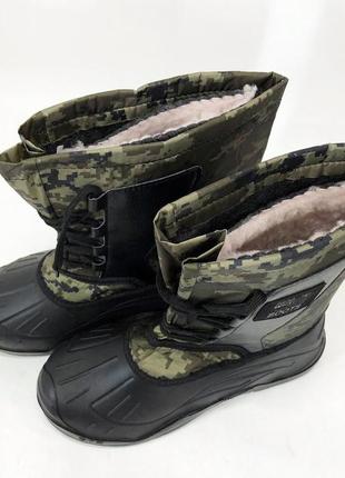 Сапоги мужские утепленные сапоги резиновые зимний утеплитель, ботинки3 фото