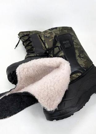 Сапоги мужские утепленные сапоги резиновые зимний утеплитель, ботинки2 фото