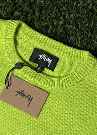 Свитер stussy ss-link sweater lime (new) | original 5