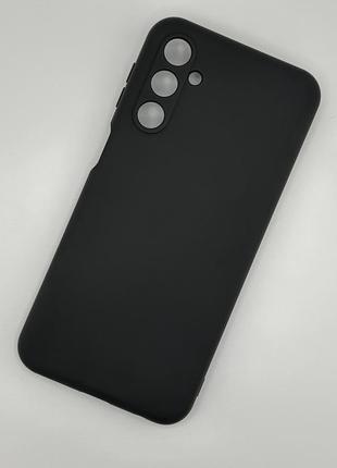 Силиконовый чехол для samsung m34 (m346) soft silicone case full черный (бампер)