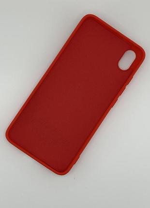 Силіконовий чохол soft silicone case full для xiaomi redmi 7a (без лого) червоний (бампер)2 фото