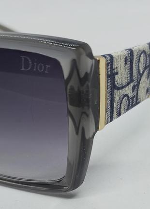 Очки в стиле christian dior женские солнцезащитные серые с градиентом3 фото