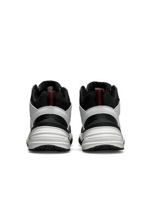 Зимние мужские кроссовки nike m2k tekno mid white black red fur4 фото