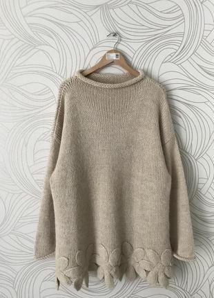 Шикарный удлинённый свитер,италия 🇮🇹, альпака,шерсть4 фото