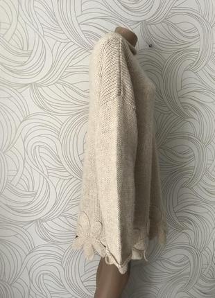 Шикарный удлинённый свитер,италия 🇮🇹, альпака,шерсть2 фото