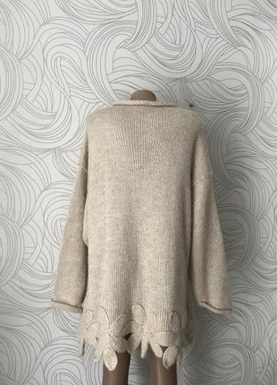 Шикарный удлинённый свитер,италия 🇮🇹, альпака,шерсть9 фото