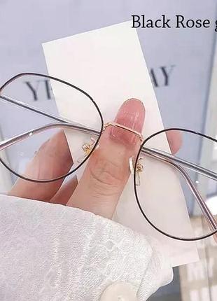 Очки круглые капли имиджевые для работы на компьютере монитора компьютера планшета смартфона от голубого света