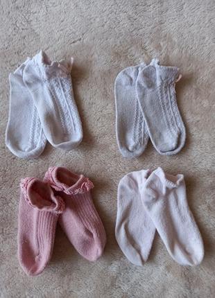 Шкарпетки носки низькі 4 пари на 2-3 роки