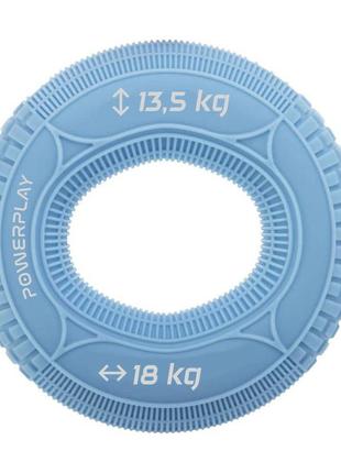 Еспандер кистьовий силіконовий powerplay pp-4330 hand grip loops light 13.5-18 кг. блакитний