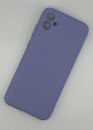 Силиконовый чехол для samsung a04e (a042) soft silicone case full фиалковый (бампер)