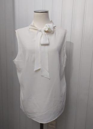 Блуза белая с бантом giorgio grati 46