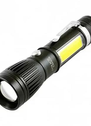 Самый яркий фонарик ручной rb 224 t6 led+cob led ручной фонарь аккумуляторный светодиодный