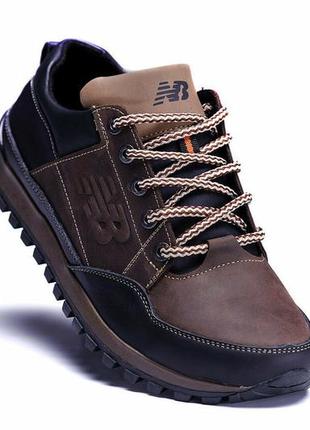 Чоловічі шкіряні кросівки new balance clasic brown 40-45 р-ри