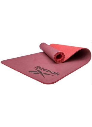 Двосторонній килимок для йоги reebok double sided yoga mat червониий уні 173 х 61 х 0,4 см