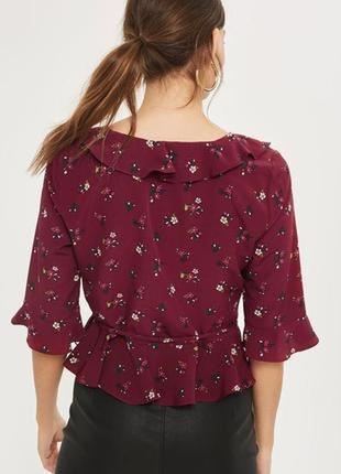 Знижка! блуза блуза з рюшами квітковий принт5 фото