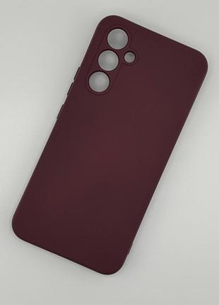 Силиконовый чехол для samsung a54 (a546) soft silicone case full бордовый (бампер)