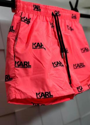 Малинові чоловічі пляжні шорти