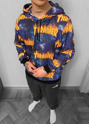 Стильне синє худі thrasher