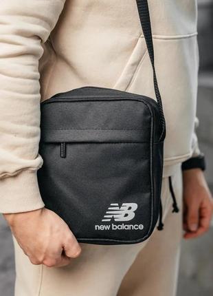 Мужская спортивная барсетка черная сумка через плечо new balance4 фото