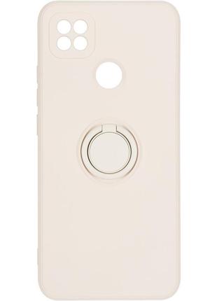Чохол fiji holder ring для xiaomi redmi 9c бампер накладка з підставкою ivory white