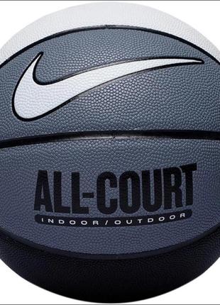 М'яч баскетбольний nike everyday all court 8p deflated white/cool grey/black/white size 7