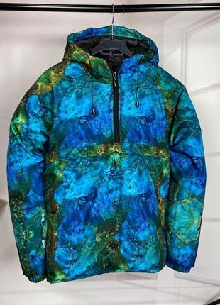 Анорак утепленный демисезонный | мужская разноцветная куртка молодежная | яркий анорак на синтепухе  xl s