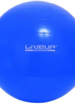 М'яч для фітнесу (фітбол) liveup gym ball 65см anti-burst блакитний
