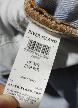 Мужские джинсы / river island / штаны / светло-синие джинсы / брюки / slim / мужская одежда / чоловічий одяг /5 фото