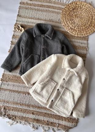 Тепла куртка тедді із дубльованої велюром  барашки