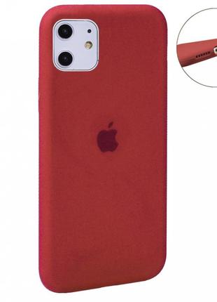 Чехол original silicone case full size — iphone 11 — red (14)1 фото