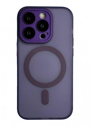 Чехол protective camera matte case with magsafe — iphone 15 — deep purple