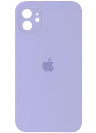 Чехол original silicone case with protective camera — iphone 11  — lavender (41)