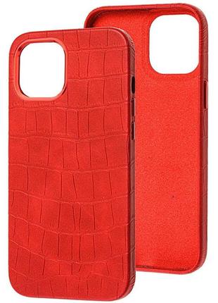 Кожаный чехол croco leather для apple iphone 14 pro (6.1")